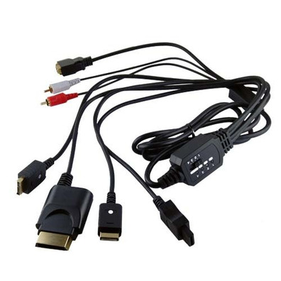4 en 1 D-Terminal Cable Xbox 360/Wii/PS3/PS2