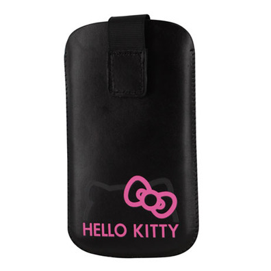 Funda Hello Kitty Negra Pull-Up iPhone 3G/3GS/4/4S