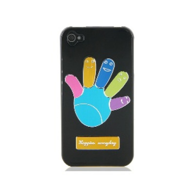 Funda Metálica Palm Pattern para iPhone 4/4S Negra