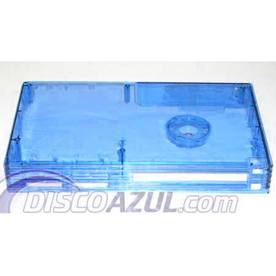 Caixa Superior Azul Transparente para Playstation 2