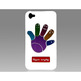 Funda Metálica Palm Pattern para iPhone 4/4S Blanca