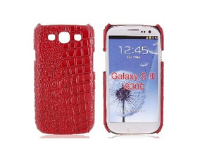 Carcaça Samsung Galaxy S III i9300 (Crocodile Skin Vermelho)