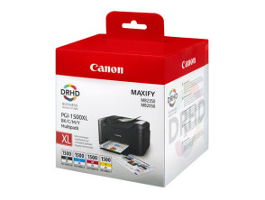 Pack 4 Cartuchos Tinta PGI-1500 XL, Cores Vivos
