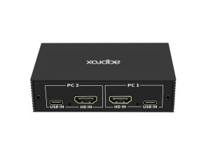 Comprar CONMUTADOR AUTOMÁTICO SOBREMESA APPROX HDMI 4K@30HZ USB-C 2 CPUS - NEGRO CONMUTADOR AUTOMÁTICO SOBREMESA APPROX HDMI 4K@30HZ USB-C 2 CPUS - NEGRO