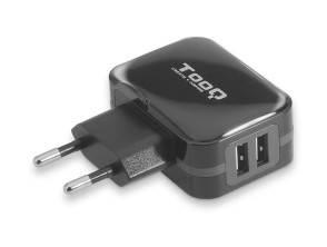 Comprar Carregador USB Pared/Viagem 2xUSB (3.4A) Preto - TOOQ Carregador USB Pared/Viagem 2xUSB (3.4A) Preto - TOOQ