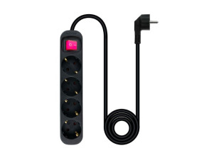 Comprar Regleta Protetora 4 Tomas com Interruptor Negro Nanocable - Sistema de Proteção Regleta Protetora 4 Tomas com Interruptor Negro Nanocable - Sistema de Proteção