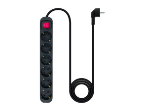Comprar Regleta Protetora 6 Tomas com Interruptor Preto Nanocable - Proteção e Conectividade Regleta Protetora 6 Tomas com Interruptor Preto Nanocable - Proteção e Conectividade