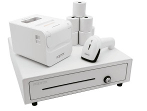 Comprar Kit TPV ApproxCash01 Branco + Scan AppLS11ASWH + Imp. Term. AppPOS80AMUS + Papel CYT8060B Kit TPV ApproxCash01 Branco + Scan AppLS11ASWH + Imp. Term. AppPOS80AMUS + Papel CYT8060B