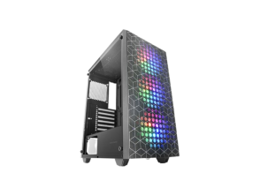 CAIXA ATX MARS GAMING MCMAG NEGRA - Dupla Rejilla Frontal Magnética - Lateral de Cristal