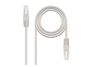 Cabo Red Latiguillo RJ45 UTP Cat6 1m Gris Nanocable