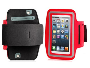 Brazalete desportivo para iPhone 5 Vermelho