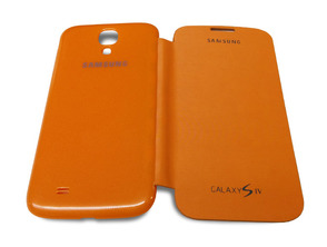Funda tipo libro para Samsung Galaxy S4 Orange