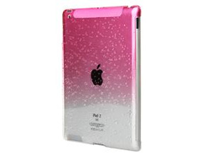 Durable Plastic Drop Design iPad 2 Open-face Case (Pink)