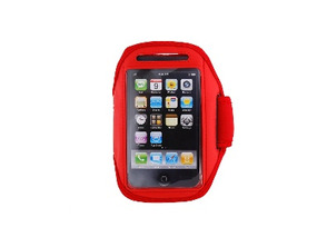Braçalete esportivo para iPhone 4G/4S (Vermelho)