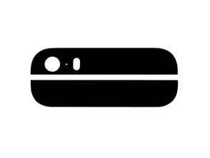Repuesto cristal Top/Bottom iPhone 5S Preto