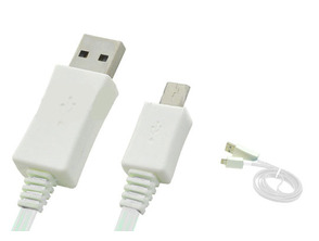 Comprar Cabo de recarga luminoso para Samsung Galaxy/Nokia/HTC Branco Cabo de recarga luminoso para Samsung Galaxy/Nokia/HTC Branco