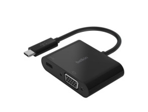ADAPTADOR BELKIN USB-C A VGA COM CARGA NEGRA