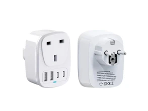 Comprar Adaptador de Viagem EU ao UK com 2x USB e 2x USB-C Adaptador de Viagem EU ao UK com 2x USB e 2x USB-C