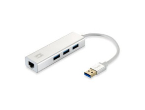 Comprar Adaptador USB 3.0 para Gigabit Ethernet RJ45 Level One com Hub USB 3.0 Adaptador USB 3.0 para Gigabit Ethernet RJ45 Level One com Hub USB 3.0