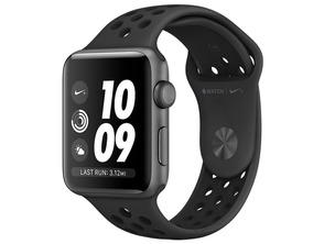 Apple Watch Nike Series 3 38mm GPS Gris Meia con correa deportiva Negra MTF12QL/A
