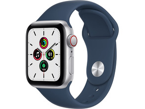 Apple Watch SE 2021 GPS/Cellular 40 mm Aluminio Plata / Correa Deportiva Azul Abismo