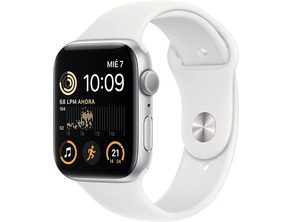 Apple Watch SE 2ª Gen GPS 44mm Aluminio Plata / Correa Deportiva Blanca