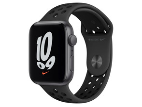 Apple Watch SE Nike GPS 44mm Caja Aluminio Gris Cinza / Correa Deportiva Nike Antracita Negro