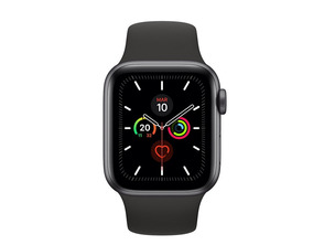 Apple Watch Series 5 44mm GPS Aluminio Gris Meia con correa Negra Sport MWVF2TY/A