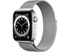 Apple Watch Series 6 GPS + Cela 44mm Acero Inoxidável Milanese Loop Plata
