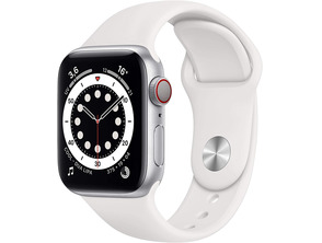 Apple Watch Series 6 GPS/Cellular 40mm Caja de Aluminio en Plata / Correa Deportiva Blanca