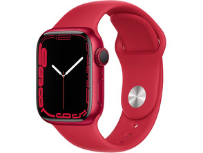 Apple Watch Series 7 GPS 41 mm Caja de Aluminio en Rojo / Correa deportiva Roja