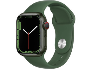 Apple Watch Series 7 GPS/Cellular 41 mm Caja de Aluminio en Verde / Correa deportiva Verde Trebol