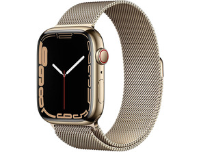 Apple Watch Series 7 GPS/Cellular 45 mm Caja de Acero Oro / Correa Milanesa en Oro