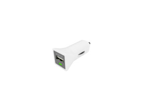 Carregador USB Coche 1A Branco | Design Compacto