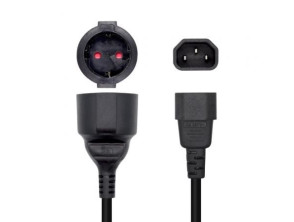 Adaptador Alimentação Aisens C14 Macho a CEE7 Hembra 25cm