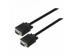 Cabo SVGA Aisens A113-0070/ VGA Macho - VGA Macho/ Até 3W/ 10Mbps/ 5m - Preto