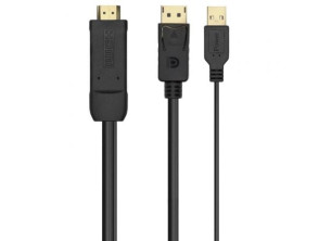 Cabo Conversor Aisens A122-0641 HDMI a DisplayPort + USB Macho 2250Mbps 1.8m