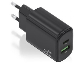 Comprar Carregador de Pared GaN Aisens A110-0910 20W com 1xUSB Tipo-C e 1xUSB Carregador de Pared GaN Aisens A110-0910 20W com 1xUSB Tipo-C e 1xUSB