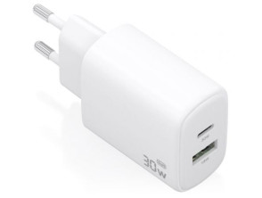Comprar Carregador de Pared GaN Aisens A110-0977 30W com 1xUSB Tipo-C e 1xUSB Carregador de Pared GaN Aisens A110-0977 30W com 1xUSB Tipo-C e 1xUSB