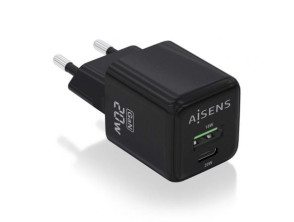 Comprar Carregador de Pared GaN Aisens ASCH-20W2P011-BK | Carregamento Rápido SmartPhones | USB Tipo-C Carregador de Pared GaN Aisens ASCH-20W2P011-BK | Carregamento Rápido SmartPhones | USB Tipo-C