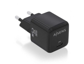 Comprar Carregador de Pared GaN Aisens ASCH-25W1P013-BK com 1xUSB Tipo-C Carregador de Pared GaN Aisens ASCH-25W1P013-BK com 1xUSB Tipo-C