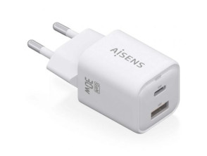 Comprar Carregador de Pared GaN Aisens ASCH-30W2P020-W Tipo-C/USB - Acessorio SmartPhones Carregador de Pared GaN Aisens ASCH-30W2P020-W Tipo-C/USB - Acessorio SmartPhones