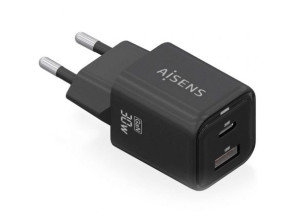 Comprar Carregador de Pared GaN Aisens ASCH-30W2P021-BK com USB Tipo-C - Acessorio Smartphone Carregador de Pared GaN Aisens ASCH-30W2P021-BK com USB Tipo-C - Acessorio Smartphone