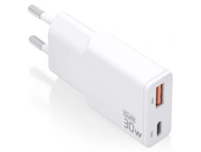 Comprar Carregador de Pared GaN Aisens ASCH-30W2P046-W com 1xUSB Tipo-C/ 1xUSB/ 30W Carregador de Pared GaN Aisens ASCH-30W2P046-W com 1xUSB Tipo-C/ 1xUSB/ 30W