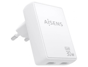 Comprar Carregador de Pared GaN Aisens ASCH-30W2P075-W/ 2xUSB Tipo-C/ 30W Carregador de Pared GaN Aisens ASCH-30W2P075-W/ 2xUSB Tipo-C/ 30W