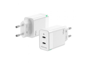 Comprar Carregador de Pared GaN Aisens ASCH-45W2P005-W/ 2xUSB Tipo-C Carregador de Pared GaN Aisens ASCH-45W2P005-W/ 2xUSB Tipo-C