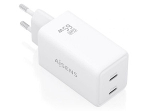 Comprar Carregador de Pared GaN Aisens ASCH-65W2P078-W com 2xUSB Tipo-C/65 W Carregador de Pared GaN Aisens ASCH-65W2P078-W com 2xUSB Tipo-C/65 W