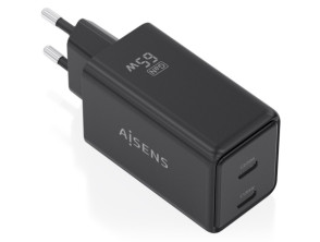 Comprar Carregador de Pared GaN Aisens ASCH-65W2P079-BK/ 2xUSB Tipo-C/ 65W Carregador de Pared GaN Aisens ASCH-65W2P079-BK/ 2xUSB Tipo-C/ 65W