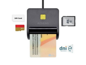 Comprar Leitor de DNI e Cartão USB Aisens ASCR-SN02SD-BK 2.0 Leitor de DNI e Cartão USB Aisens ASCR-SN02SD-BK 2.0