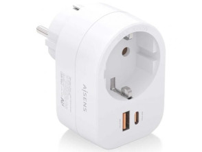 Comprar Enchufe Aisens ASPS-1A1C06-W com 1 Toma de Corrente e 1 USB Tipo-C PD Enchufe Aisens ASPS-1A1C06-W com 1 Toma de Corrente e 1 USB Tipo-C PD